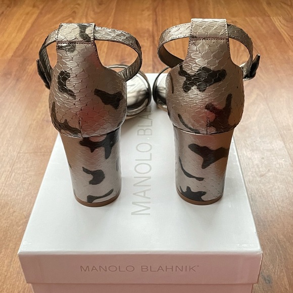 Manolo Blahnik Laura 70 Snakeskin Sanal Heels Size 40 EU 10 US NIB - Picture 4 of 7